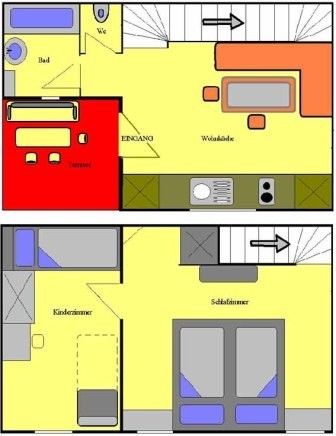 Aufteilung Ferienwohnung