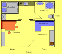 Aufteilung Ferienwohnung